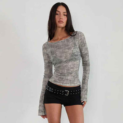 Womens Lightweight Loose-fitting Sexy Animal-print T-shirt Top - VEX CLUB HOUSE