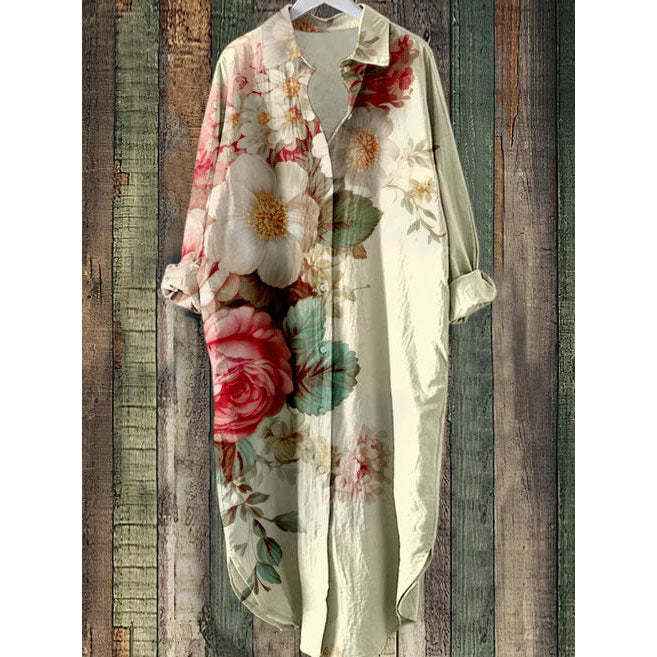 3D-printed  Fashionable Loose-fit Lapel Dress - VEX CLUB HOUSE