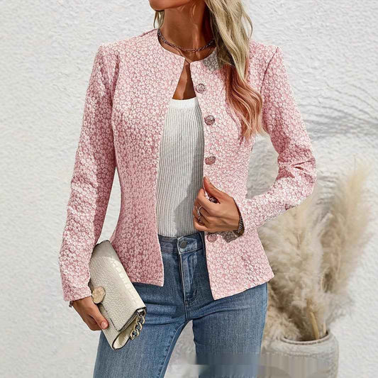 Womens Cropped French-style Chic Topcoat - VEX CLUB HOUSE