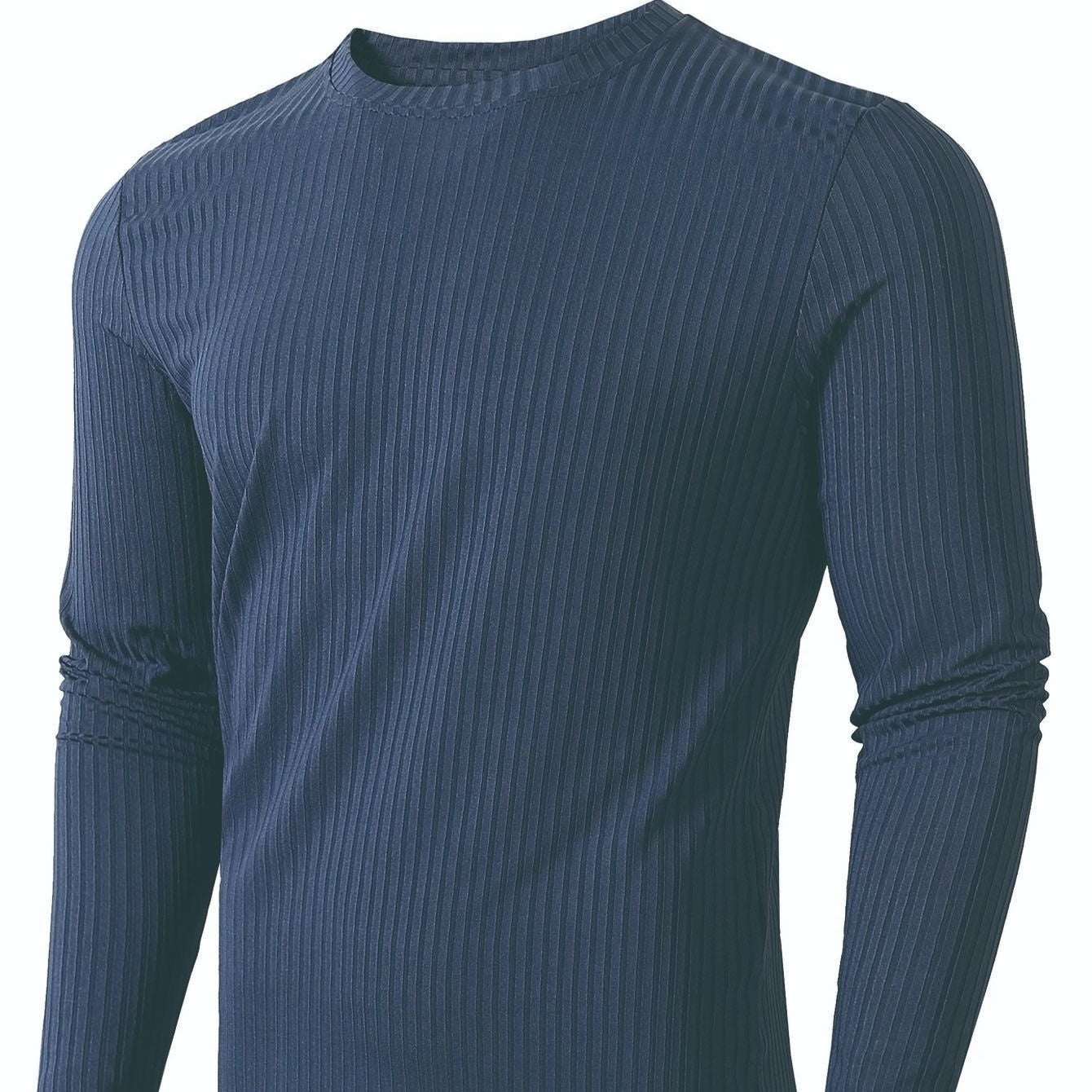 Striped Fabric Men's High Elastic Breathability Long Sleeve - VEX CLUB HOUSE