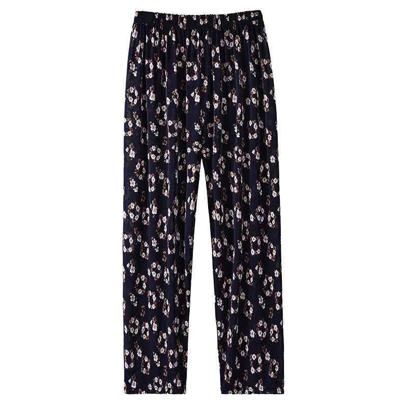 Women's Plus-sized Ice Silk Elastic Pants Cropped Straight - VEX CLUB HOUSE
