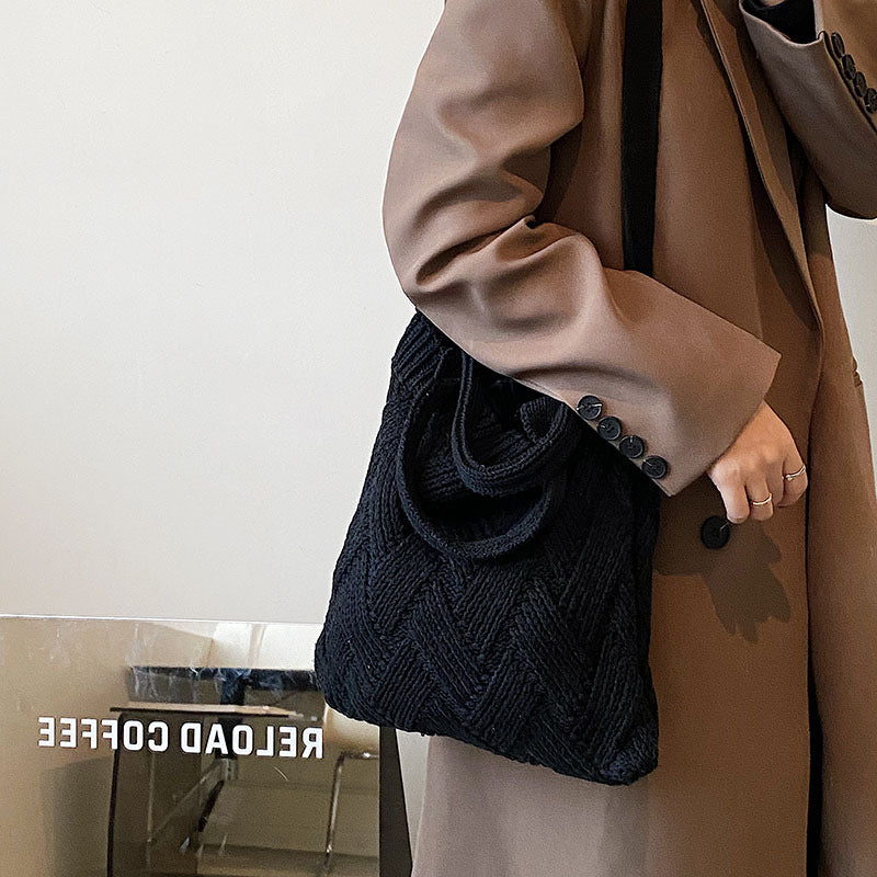Japanese And Korean Literary Wool Knitted Bags For Women - VEX CLUB HOUSE