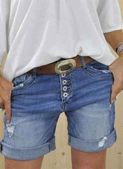 High-waisted Denim Shorts For Women - VEX CLUB HOUSE