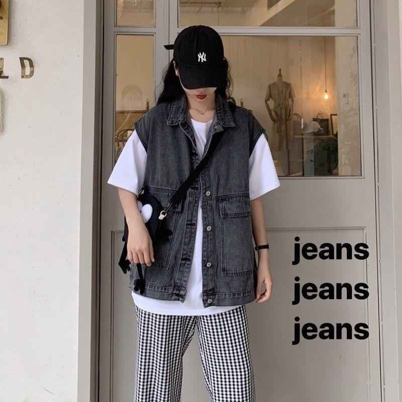 Women's Spring Korean Loose Denim Sleeveless Casual Vest Trend - VEX CLUB HOUSE