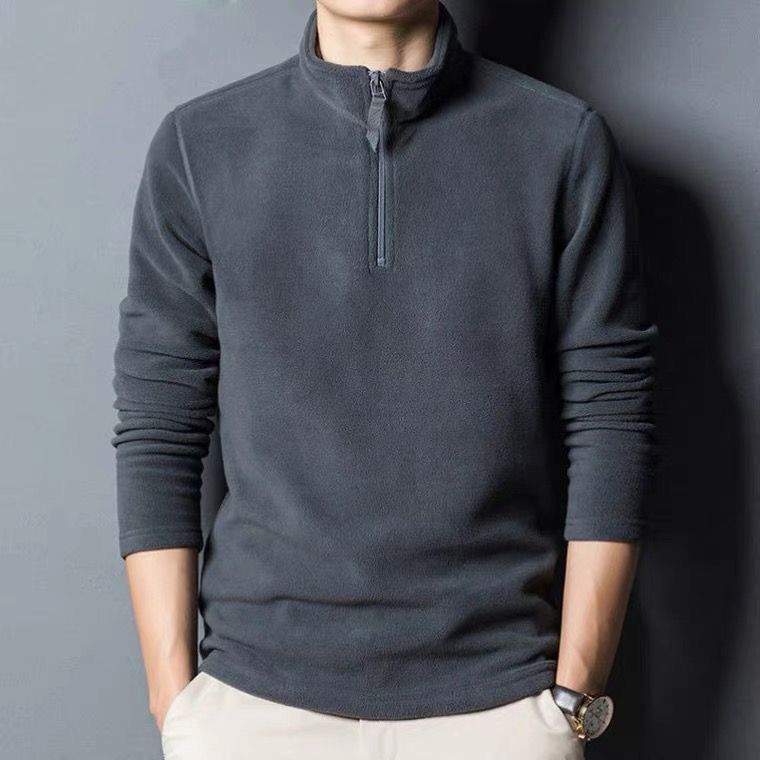 Men's Long-sleeve Mock-neck Fleece Hoodie With Zipperversatile For Winter - VEX CLUB HOUSE