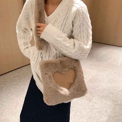 Love Handbags Winter Plush Shoulder Bags For Women