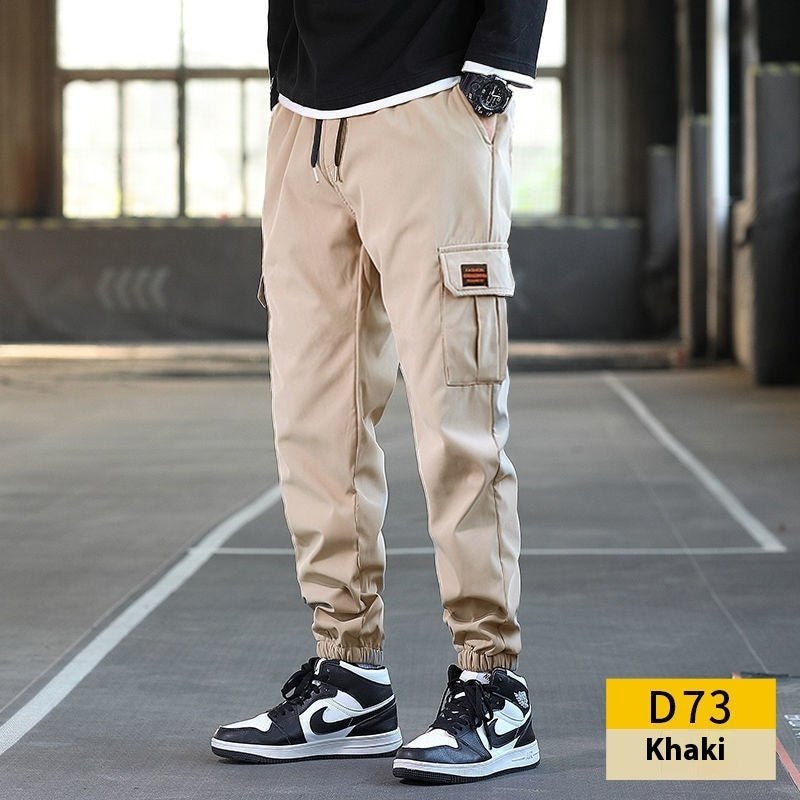 Men's Loose All-match Multi-pocket Wear-resistant Solid Color Ankle Banded Working Pants - VEX CLUB HOUSE