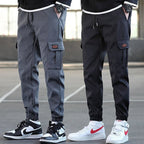 Men's Loose All-match Multi-pocket Wear-resistant Solid Color Ankle Banded Working Pants - VEX CLUB HOUSE