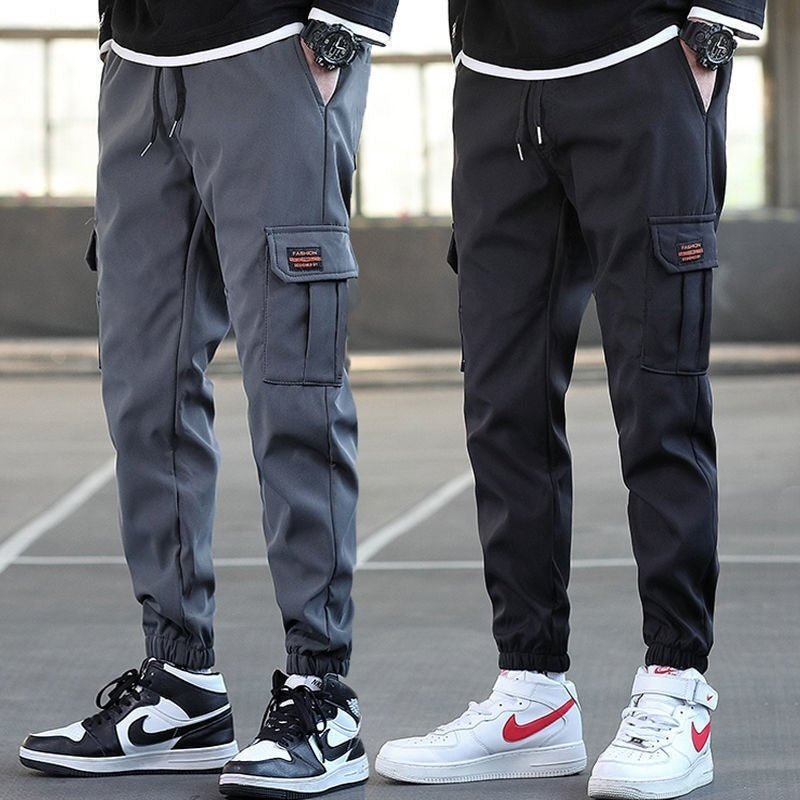 Men's Loose All-match Multi-pocket Wear-resistant Solid Color Ankle Banded Working Pants - VEX CLUB HOUSE