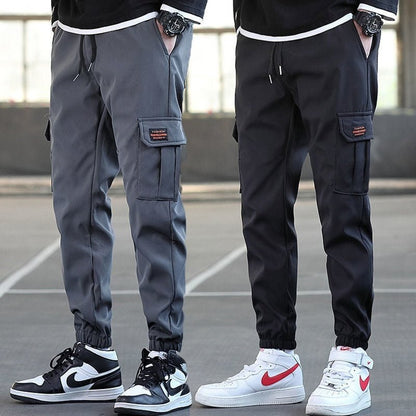 Men's Loose All-match Multi-pocket Wear-resistant Solid Color Ankle Banded Working Pants - VEX CLUB HOUSE