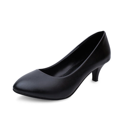 Round Toe Women's Shoes Large Size Thick Heel - VEX CLUB HOUSE