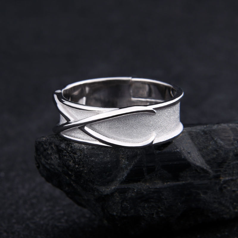Time Ring 2-dimensional Simple Versatile Personality Opening Adjustable Men And Women Simple Bracelet Finger Ring Jewelry V E X C L U B H O U S E