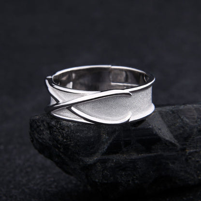 Time Ring 2-dimensional Simple Versatile Personality Opening Adjustable Men And Women Simple Bracelet Finger Ring Jewelry V E X C L U B H O U S E