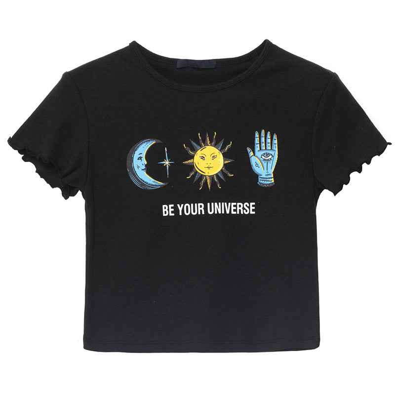 Butterfly T-shirt Short-sleeved Women European And American Tops Ins Women's Hong Kong Style Women's Short-sleeved T-shirt Women Ins Tide - VEX CLUB HOUSE