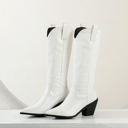 Long Boots Thick Heel Boots Women's Casual Knee-length Boots High Boots - VEX CLUB HOUSE