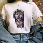 Printed Ladies Short-sleeved T-shirt Top Trend - VEX CLUB HOUSE