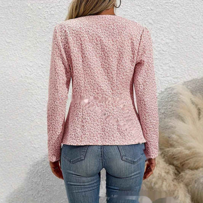 Womens Cropped French-style Chic Topcoat - VEX CLUB HOUSE
