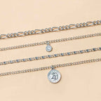 Chunky Gold Necklace Chunky Charm Necklace For Women Layered Gold Necklace For Women Silver Coin Necklace Jewelry Gifts For Women - VEX CLUB HOUSE