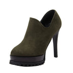 Women's Platform Round Toe Versatile Stiletto Shoes - VEX CLUB HOUSE