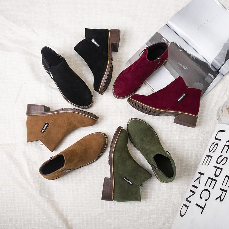 New Frosted Rough Heel Nude Boots - VEX CLUB HOUSE