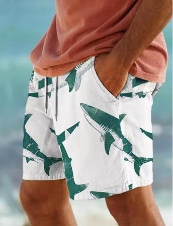 Fashion Personality 3D Shark Printed Beach Shorts Men - VEX CLUB HOUSE