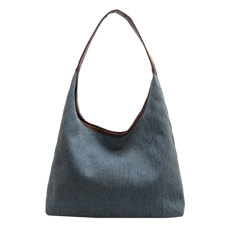 Denim Canvas Bucket Bag Fashion Large Capacity Shoulder Bags For Women Tote Handbag Female Shopping Bags - VEX CLUB HOUSE