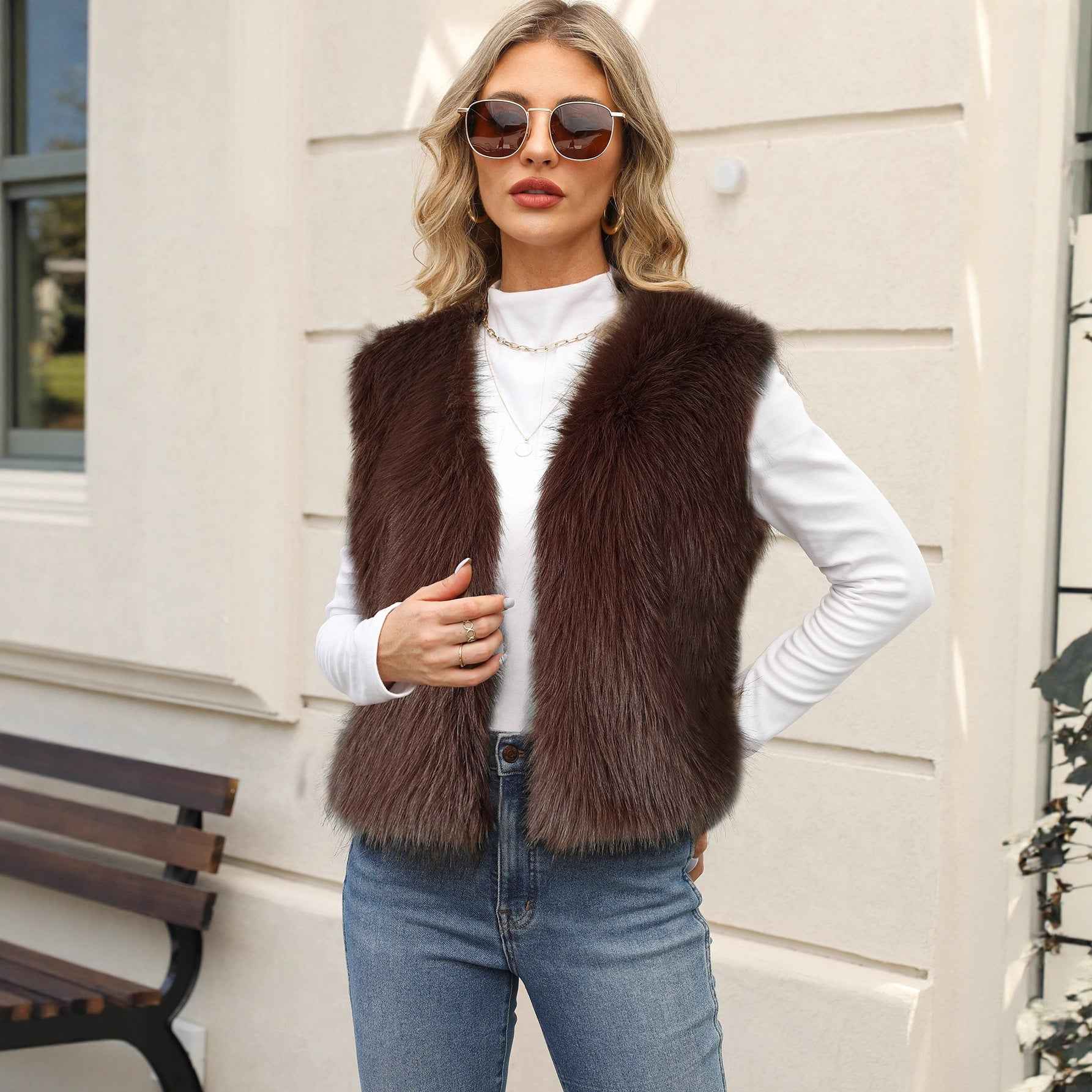 Eco-friendly Faux Fur Vest For Men And Women From Europe And The US - VEX CLUB HOUSE