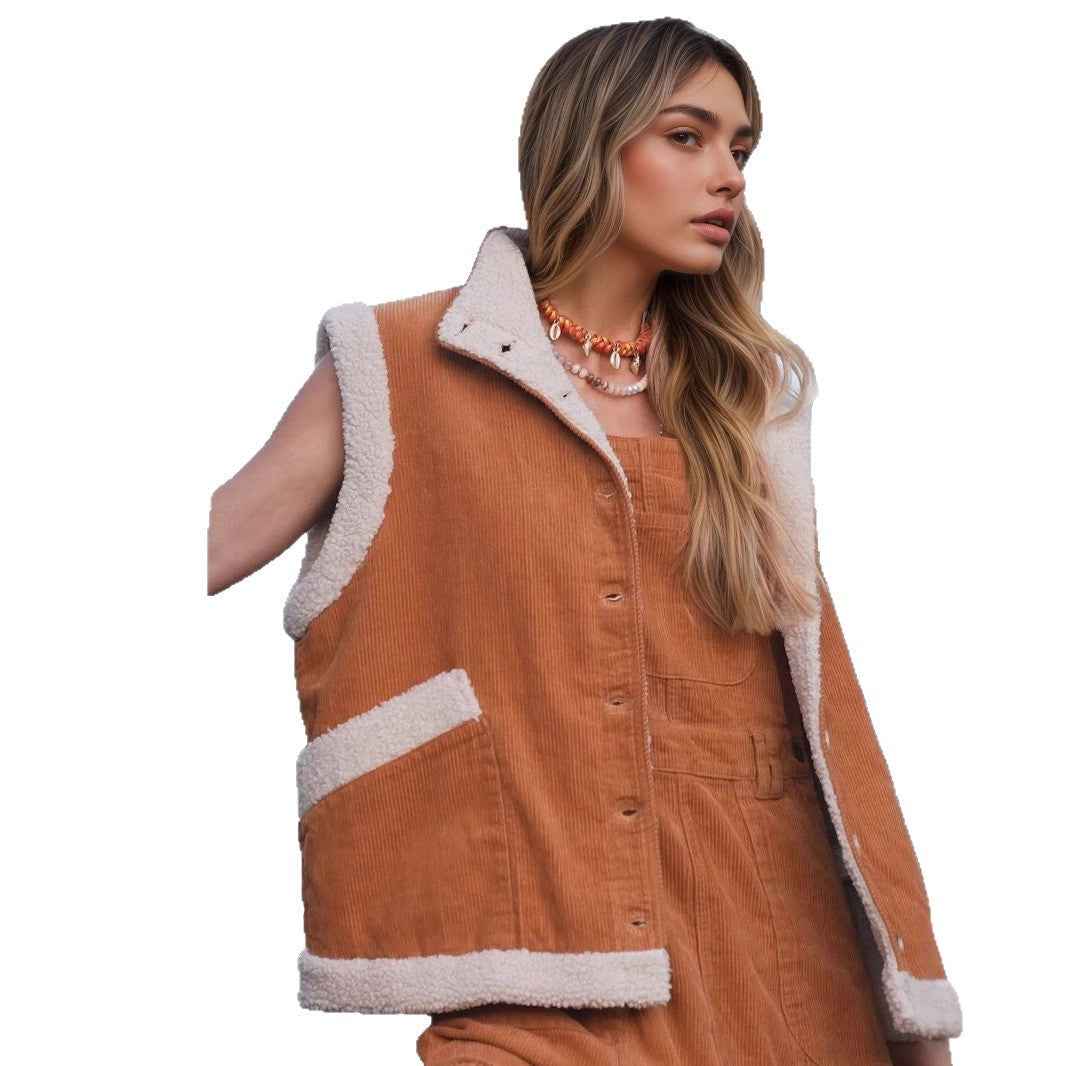 Fashionable Jacket Warm Fur Sleeveless Vest - VEX CLUB HOUSE