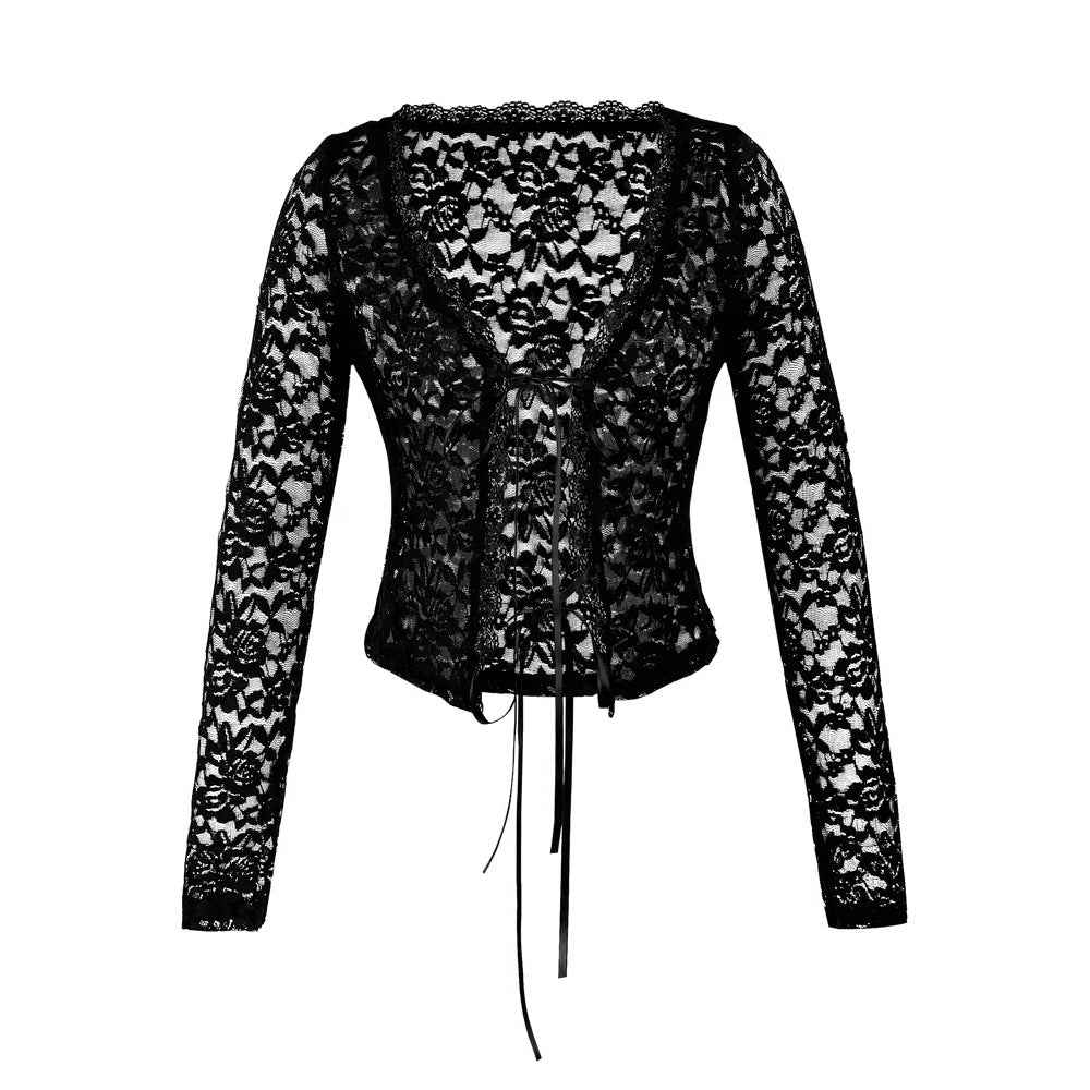 Lace-laced Top For Evening Dates And Birthday Parties - VEX CLUB HOUSE