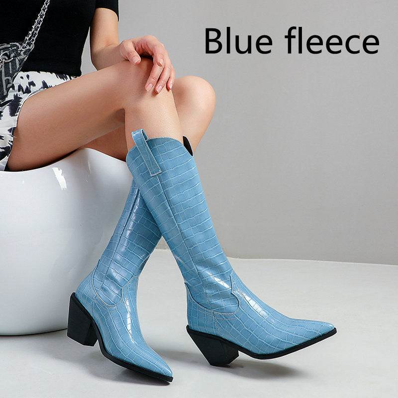 Long Boots Thick Heel Boots Women's Casual Knee-length Boots High Boots - VEX CLUB HOUSE