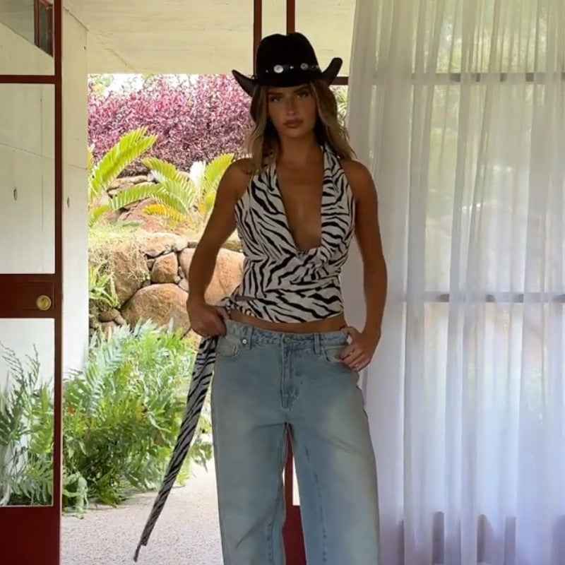 V-neck Hot Girl Trendy Wild Vest Fashion Halter Top - VEX CLUB HOUSE