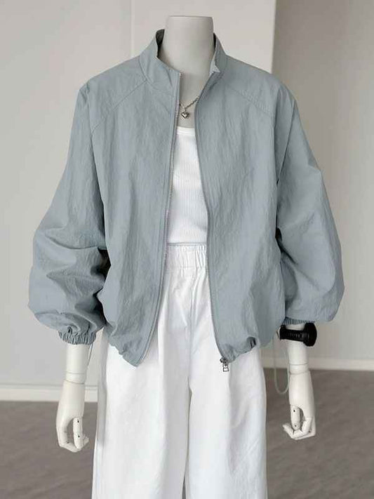 Basic Zippered Sun Protection Short Jacket Long - VEX CLUB HOUSE