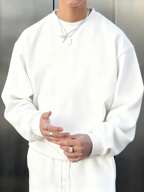 Mens Long-sleeve Wool Pullover Casual Sweatshirt - VEX CLUB HOUSE