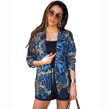 Fashionable Long-sleeve Printed Suit - VEX CLUB HOUSE