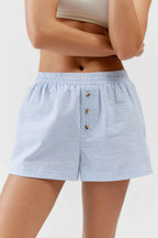 Striped Plaid Leisure Commute Shorts For Women - VEX CLUB HOUSE