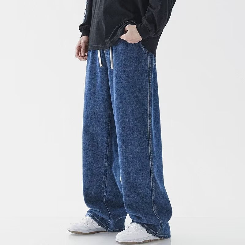 Straight Jeans Men's Spring And Summer Thin High Street Loose Wide Leg Pants - VEX CLUB HOUSE