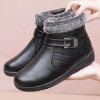 Cotton Plus Velvet Warm Booties Flat Leather Shoes - VEX CLUB HOUSE