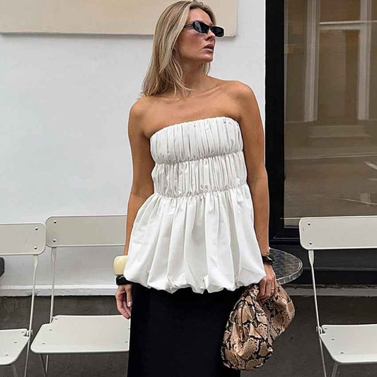 Stylish Minimalist And Form Fitting Tube Top For Women - VEX CLUB HOUSE
