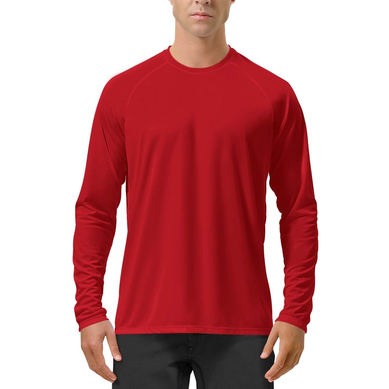 Quick-drying Solid Color Round Neck Sports Training Stretch Sun Protection Long Sleeve - VEX CLUB HOUSE