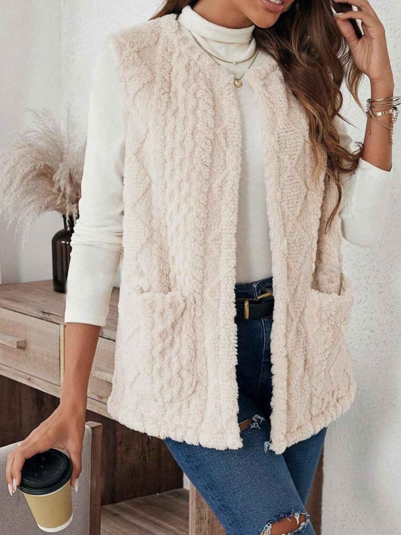 Stylish Casual Cardigan With Plush Pockets On Both Sides - VEX CLUB HOUSE