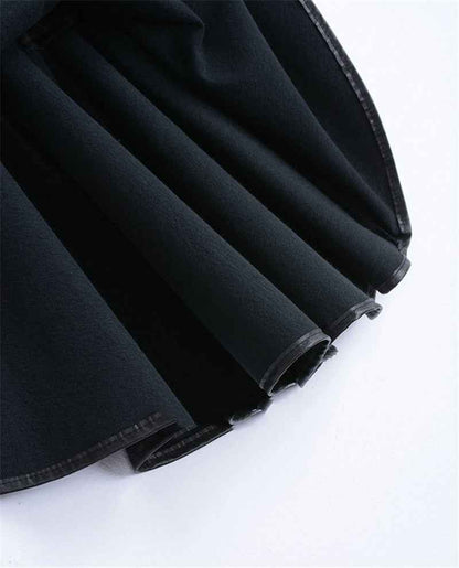 High Waist Pu Leather Skirt Is Thin And Pleated - VEX CLUB HOUSE