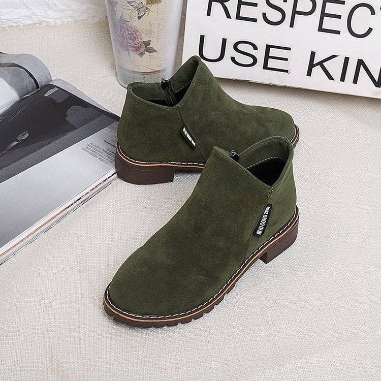 New Frosted Rough Heel Nude Boots - VEX CLUB HOUSE