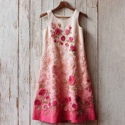 Womens Sleeveless V-Neck 3D Printed Dress - VEX CLUB HOUSE