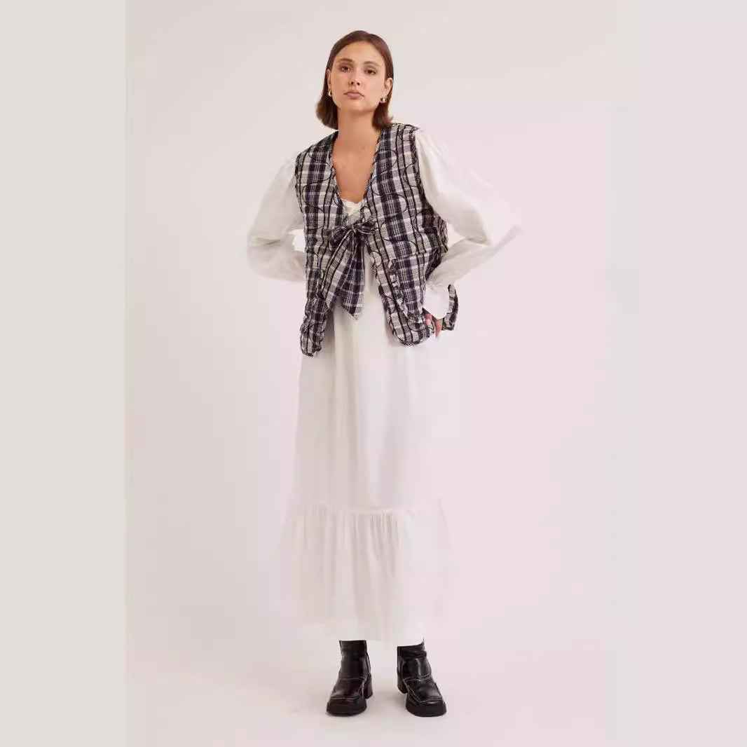 New FallWinter Womens Street-Style Lace-Up Vest Top - VEX CLUB HOUSE